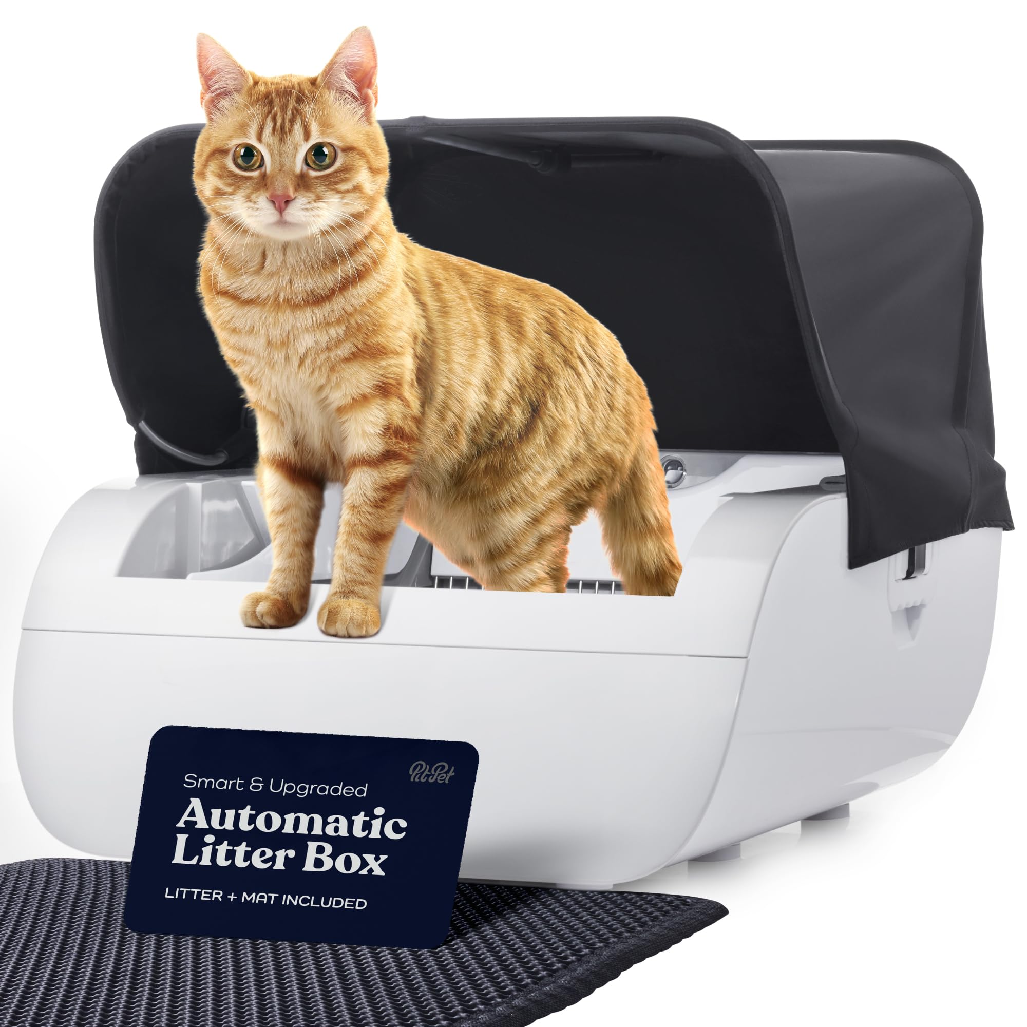 Extra Large Cat Litter Box - Cream White ABS