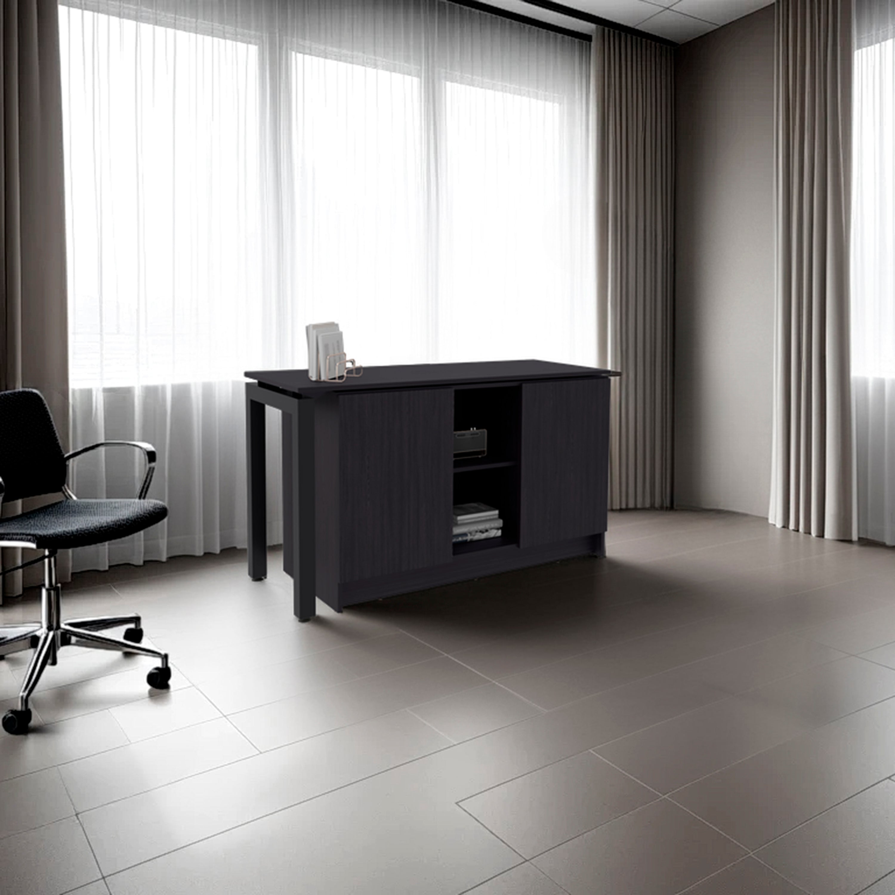 Wenge Computer Desk - Rectangular Office Desk