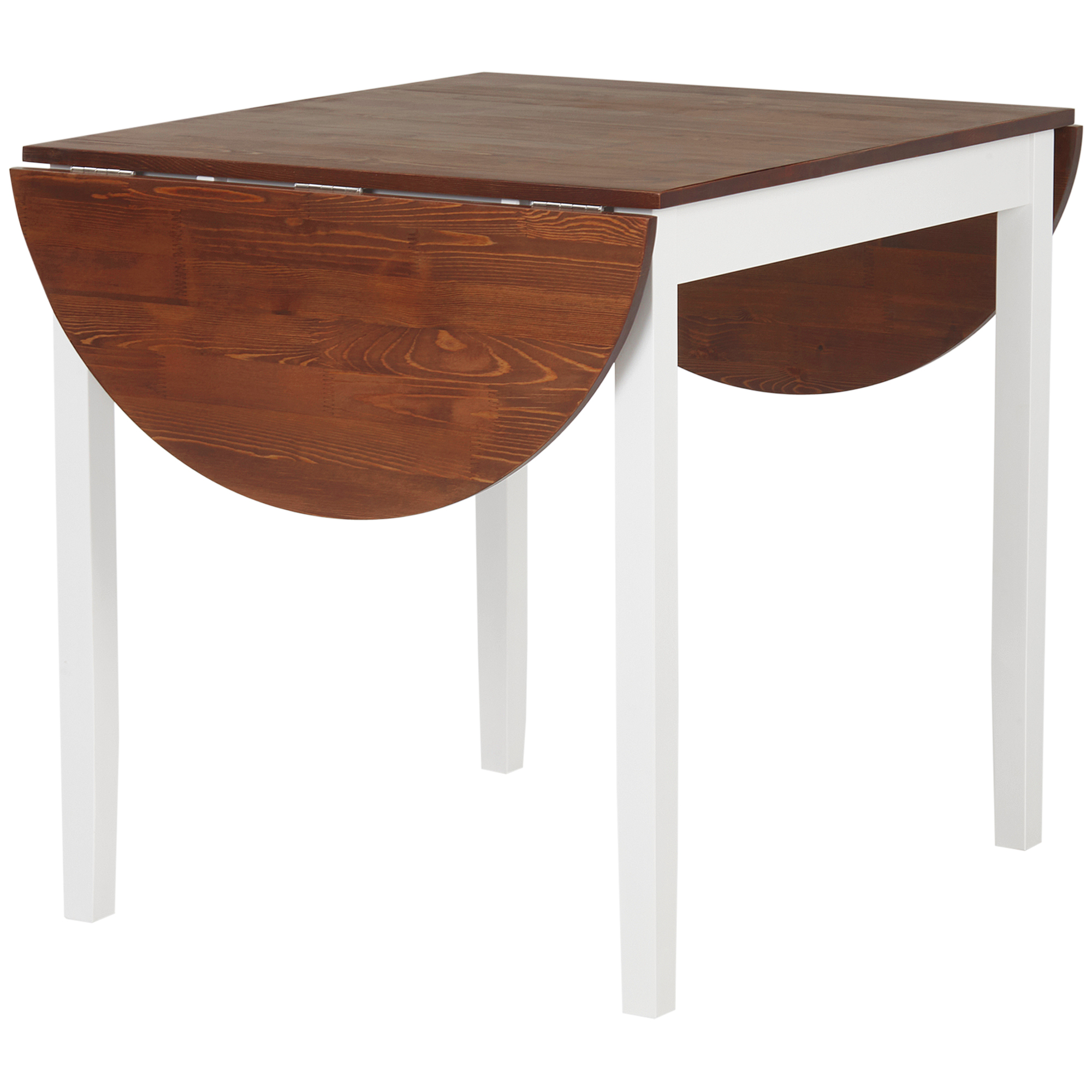 55" Brown Pine Drop Leaf Dining Table - Small Space Table