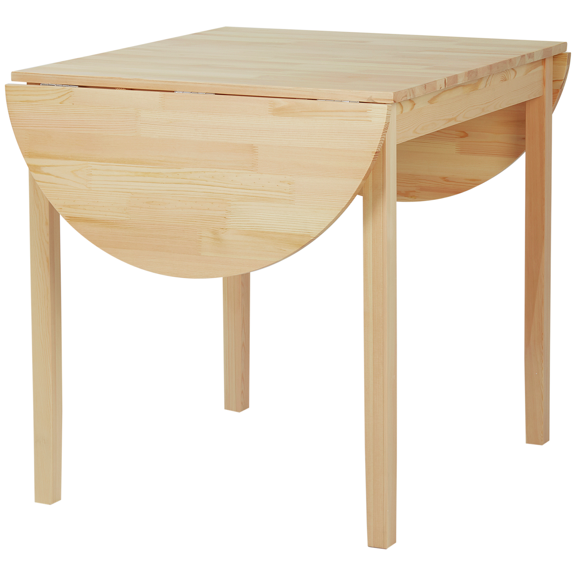 55" Natural Pine Drop Leaf Dining Table
