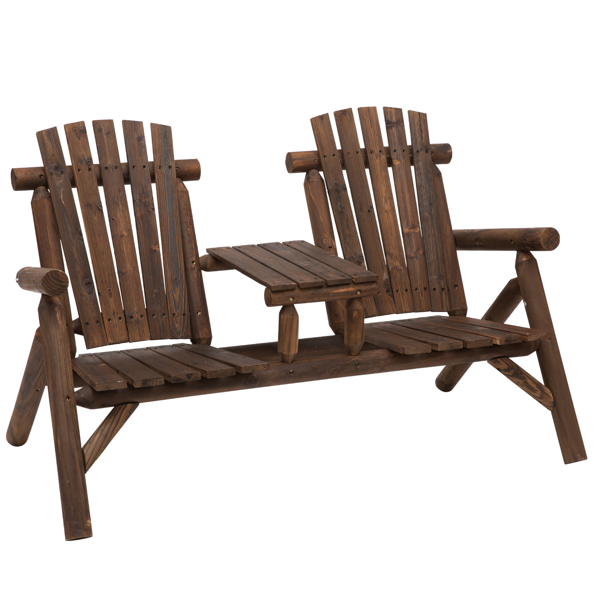 Brown Wooden Folding Patio Chairs for Outdoor Seating