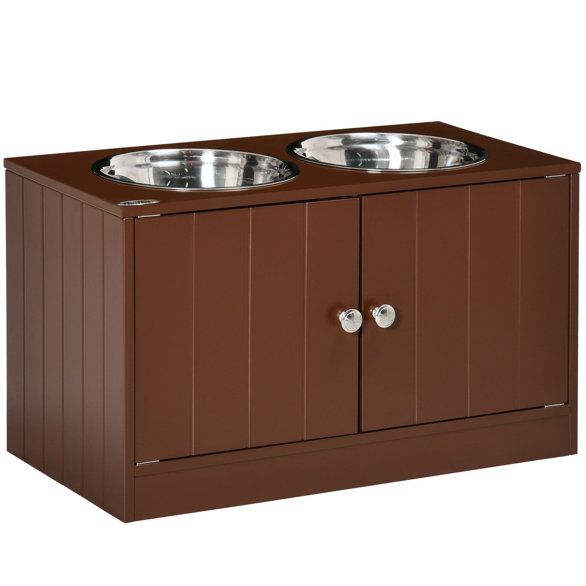Large Dog Bed with Storage Cabinet - Brown MDF