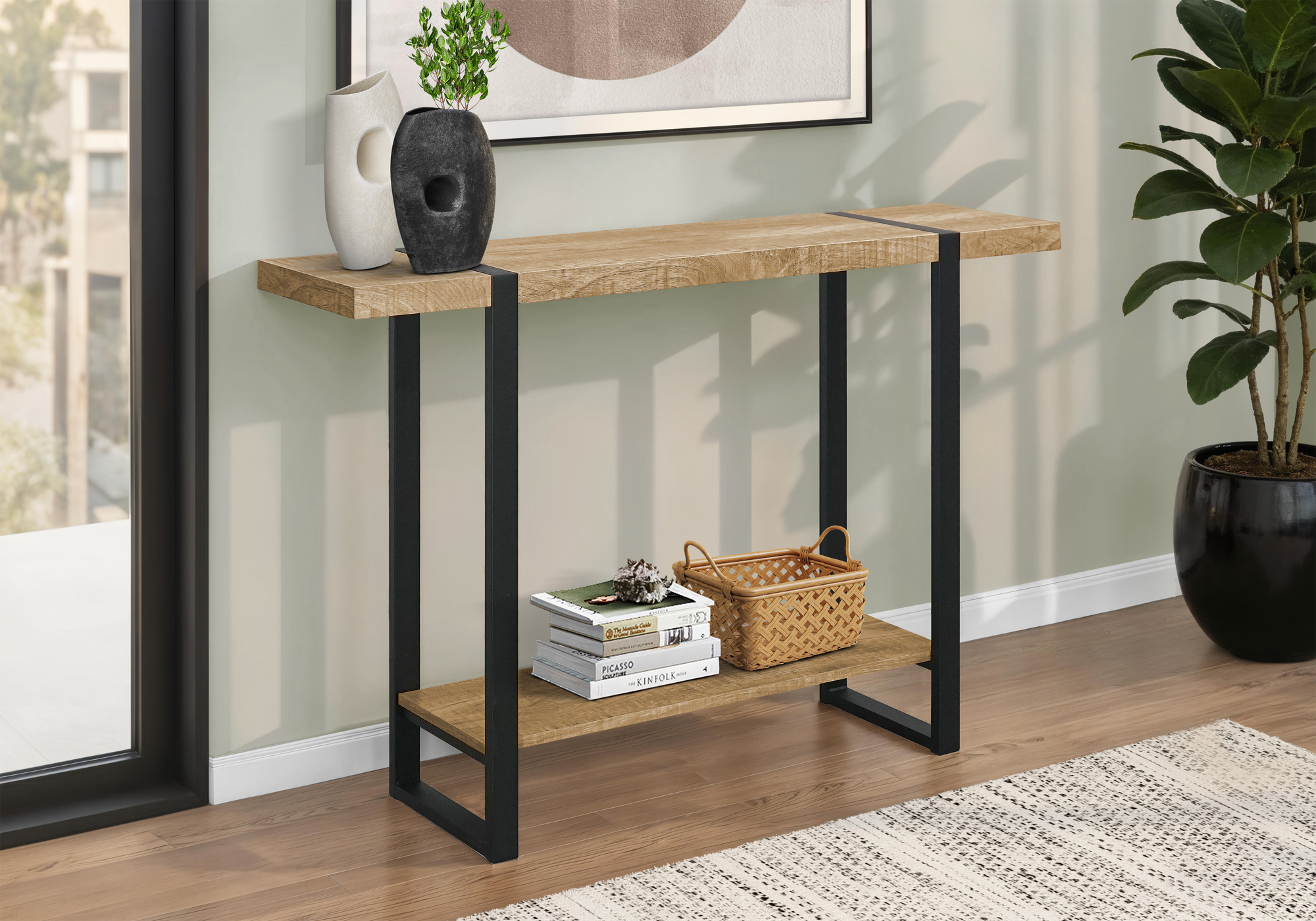 Natural Wood Accent Table - Console Sofa Table