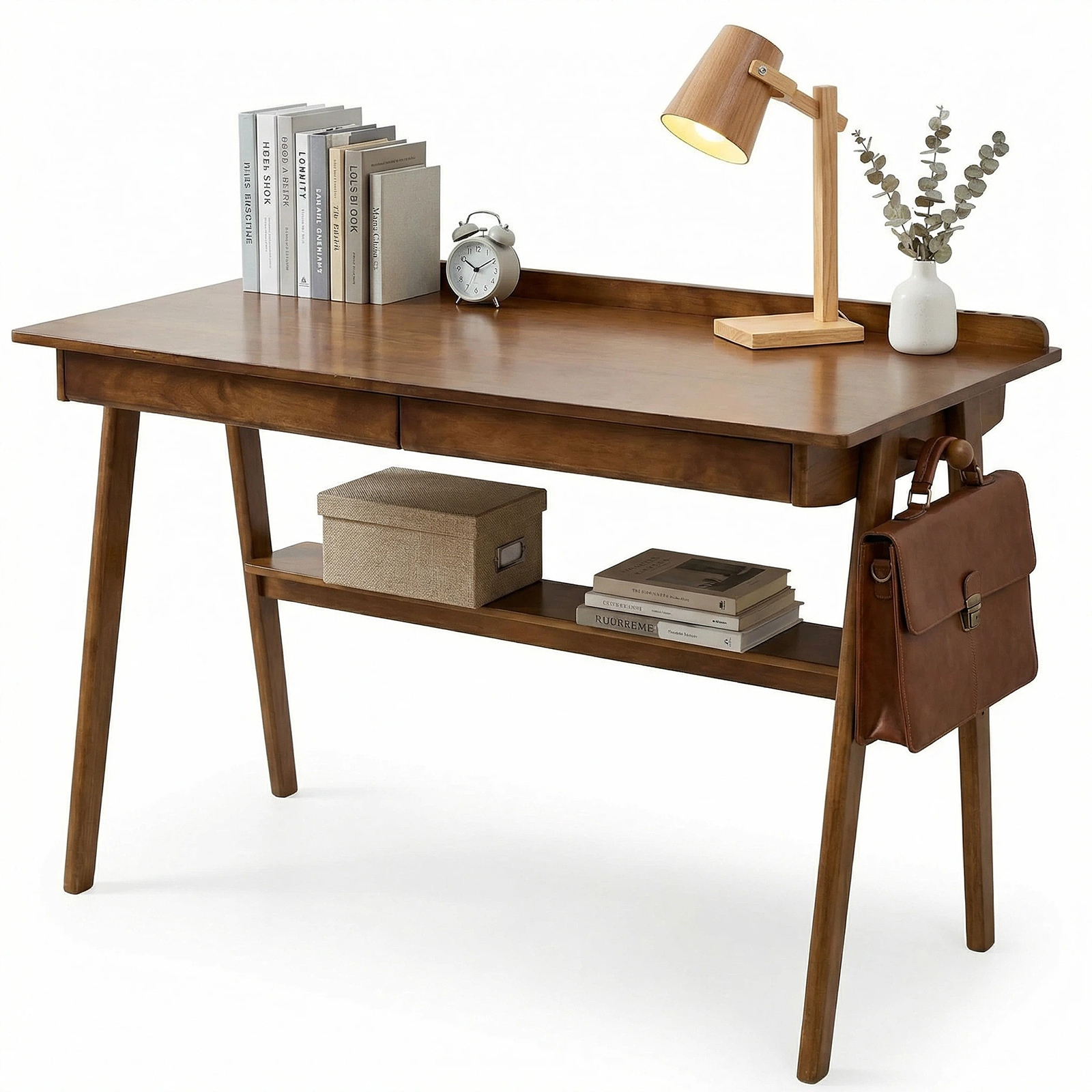 Walnut Solid Wood Writing Desk - Home Office Desk