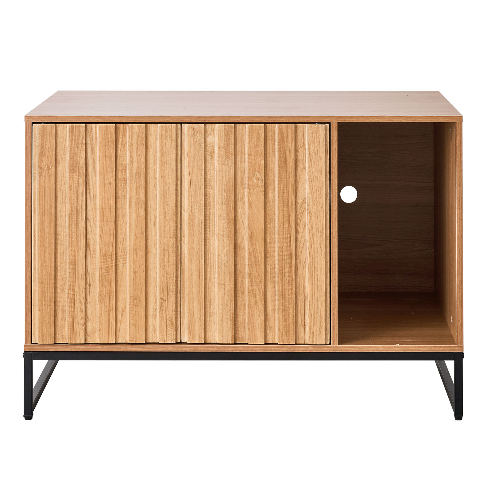Wood Cat Litter Box Cabinet with Scratch Pad Storage