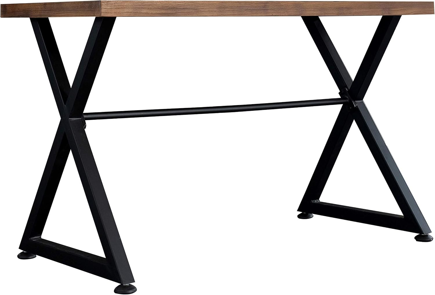 Industrial Wood Metal Desk for Living Space in Black